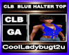 CLB  BLUE HALTER TOP