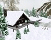 Winter Lodge Snowing