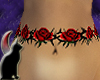 Red rose belt tattoo