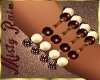 Pearl Dots Bracelets Brn