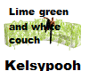 lime n white couch