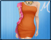 +One Shoulder Orange+