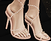 Pink Organza Gold Shoes
