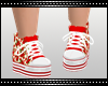 Kids Shoes red Flowers