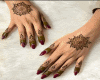 Indian henna on the hand