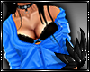 Blue Off Shoulder Jacket