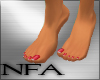 [NFA]feet nails red