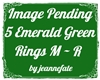 5 Emerald Green Rings MR