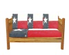 leather texas bench