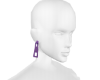 Purple Zipper Earrings