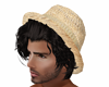 straw hat & hair