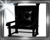 ! black leather throne