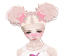 Ears with pink bows
