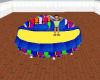 Colored Round Bed