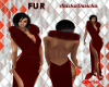 -AD-  red  FauxFur scarf