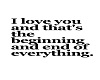 I love you Quote