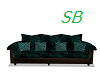 SB* Green Fur Sofa *Lg