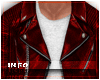 [i] Leather Jacket- Red