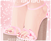 $K Pink Wedge Sandals