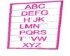 pink abc wall sign