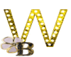 B♛|Gold Sign Letter W