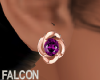 Gold Violet Earring