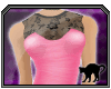 [HK] Lace Top Dress Pink