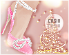Pink Crystal Bow Heels