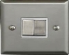 Double light switch gray