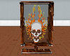 skull and flames lamp