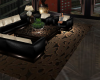 Gold black elegant rug