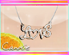 white gold Love necklace