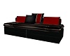 Black/Red Pillow Bench