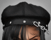 Leather Chain Stud Beret