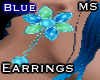 MS flower earrings blue