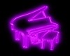 Purple Neon Piano Sign