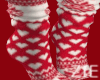 Winter Deer Socks Red