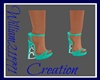 Teal Vday Heart Heels
