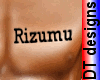 Name Rizumu on chest
