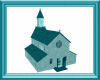 Old Church in teal