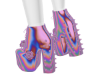 pink holo spike heels