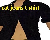 cat jeans t shirt