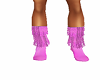 firnged boots pink
