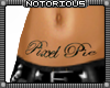 Pixel Pie Belly Tattoo