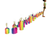  Row of Rainbow Candles