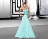 Teal Lace Top Gown