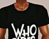 Who cares text tee black