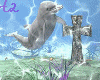 Dolphin w/celtic cross