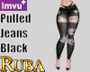 Pulled Jeans Black