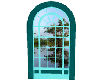Curved Dome Window Teal